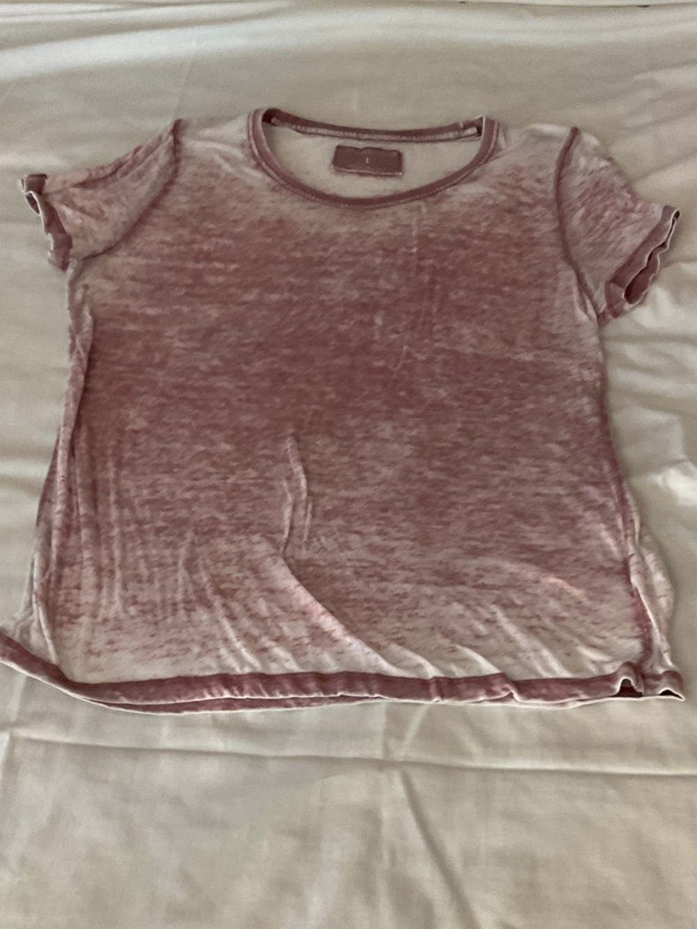 Women's Washed Dusty Pink Short Sleeve Tee
